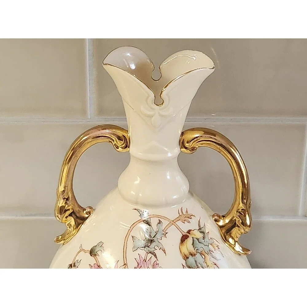 Antique Austrian Art Nouveau Porcelain Vase 9